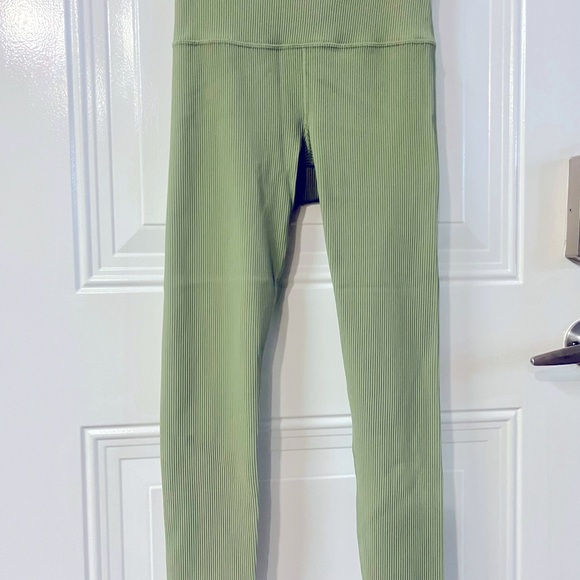 Athleta Elation RibTight Sage Green Leggings Size M - Picture 6 of 6